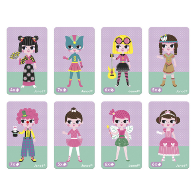 Janod Speelgoed, Magneetboek - Verkleedfeest meisjes (Magnetibook)