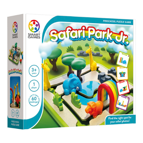 Tahiti Versnel hel Smartgames Spellen, Kinderspellen - Safari Park Jr. (60 opdrachten), 3+ -  Blik op Hout