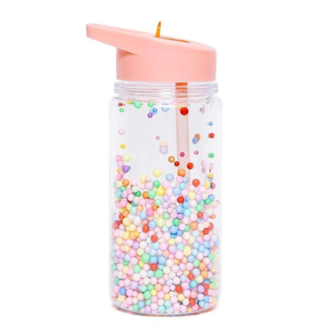 Petit Monkey Drinkfles - Zacht koraal, Macaron pops, 300 ml, 3+