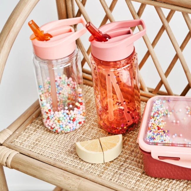 Petit Monkey Drinkfles - Zacht koraal, Macaron pops, 300 ml, 3+