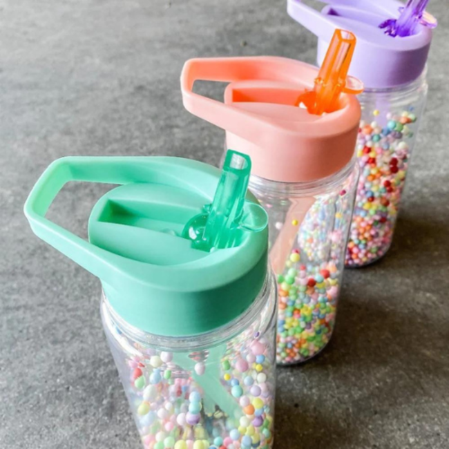 Petit Monkey Drinkfles - Lila, Macaron pops, 300 ml, 3+