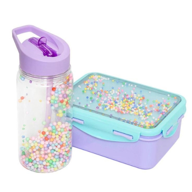 Petit Monkey Drinkfles - Lila, Macaron pops, 300 ml, 3+