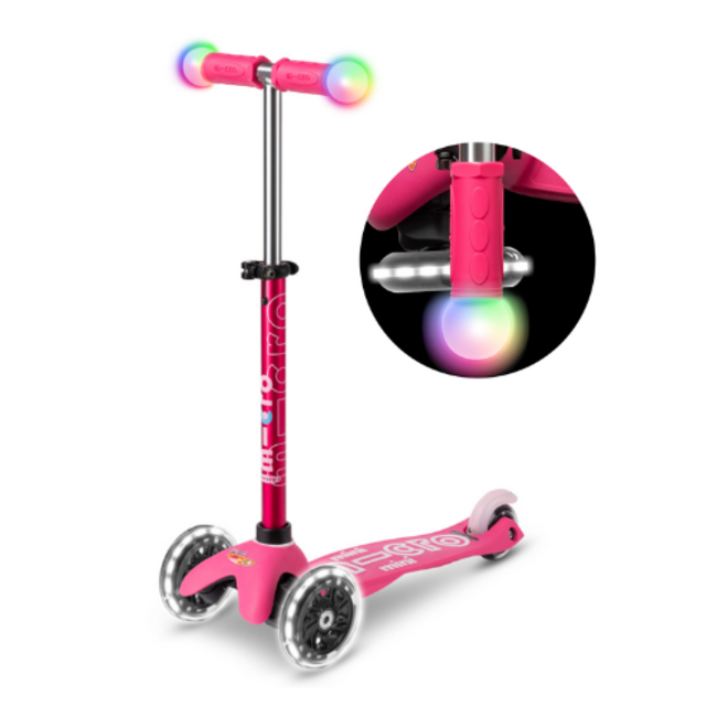 Microstep Micro Mini Step - Magic Roze, Deluxe LED, 2-6 jr.