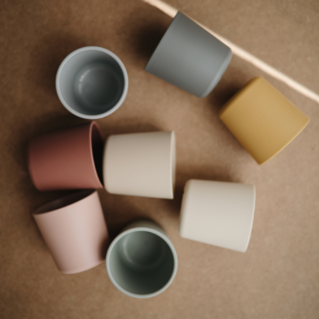 Mushie Kinderbeker - Caramel, set van 2