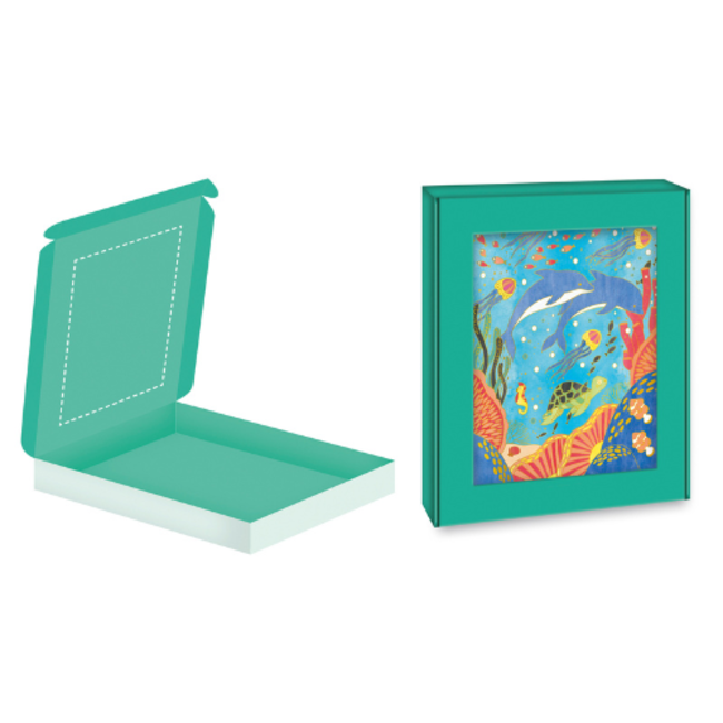 Janod Knutselen, Knutselpakketten - Atelier, Gouden plaatje dieren verven, 6+