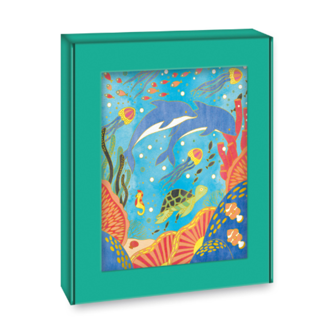 Janod Knutselen, Knutselpakketten - Atelier, Gouden plaatje dieren verven, 6+