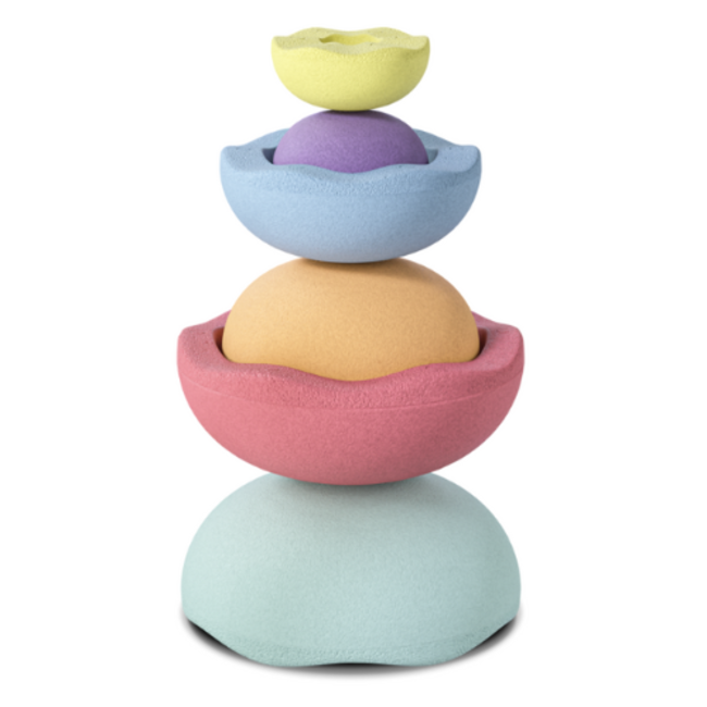 stapelstenen inside - Rainbow pastel set, 6 st, Paars, licht blauw, mint, licht geel, licht oranje, licht rood, 1+