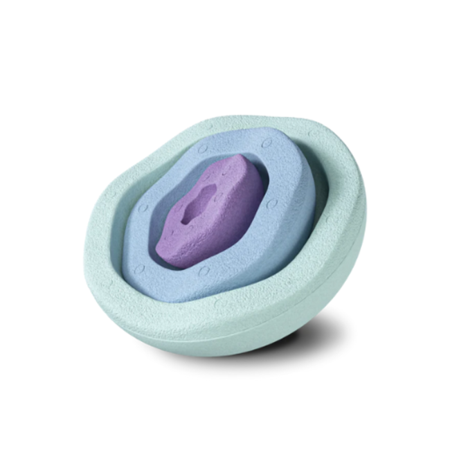 Stapelstein stapelstenen inside - Pastel cool set, 3 st, Mint, licht blauw, paars, 1+