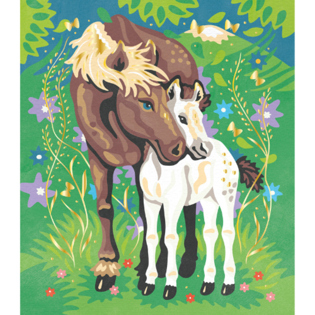 Janod Knutselen, Knutselpakketten - Atelier, Paarden, Verven op nummer, 7+