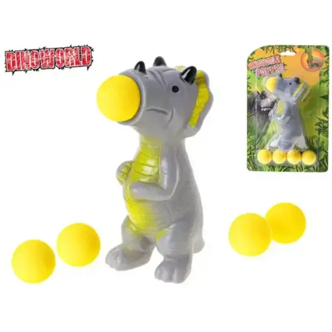 Buitenspeelgoed - Dino popper incl. 5 balletjes, assorti