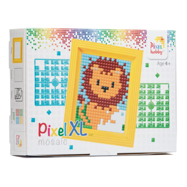 Pixelhobby Knutselen - Pixel XL Giftset met grondplaat - Leeuw