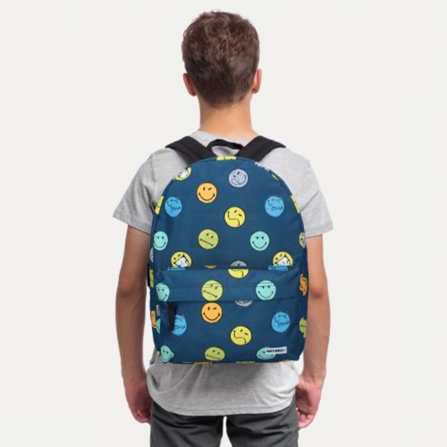 Rugzak, Kinderrugtas - Take the time to smile Blauw