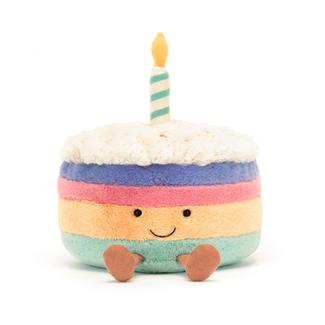 Jellycat Knuffels - Amuseable Rainbow Birthday Cake Large, 26cm