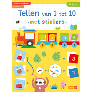 Deltas Educatieve boeken - Tellen van 1 tot 10 met stickers, 5-6 jaar