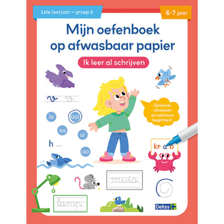 Deltas Educatieve boeken - Mijn oefenboek op afwasbaar papier Ik leer al schrijven (6-7 j.)