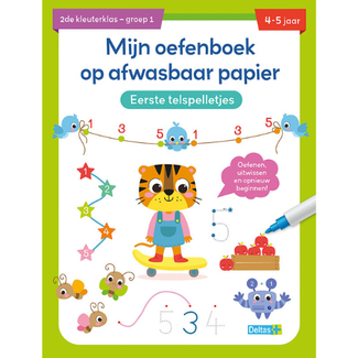 Deltas Educatieve boeken - Mijn oefenboek op afwasbaar papier Eerste telspelletjes (4-5 j.)