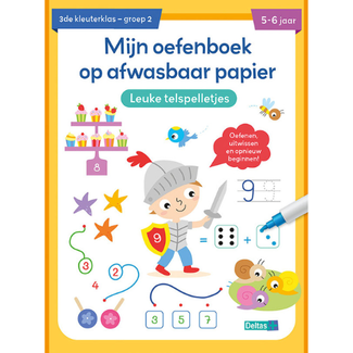 Deltas Educatieve boeken - Mijn oefenboek op afwasbaar papier Leuke telspelletjes (5-6 j.)