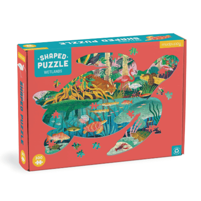 Mudpuppy Puzzels, Legpuzzel - Shaped puzzel, Wetlands, 300 stukjes, 7+