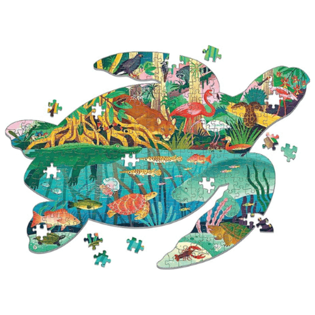 Mudpuppy Puzzels, Legpuzzel - Shaped puzzel, Wetlands, 300 stukjes, 7+