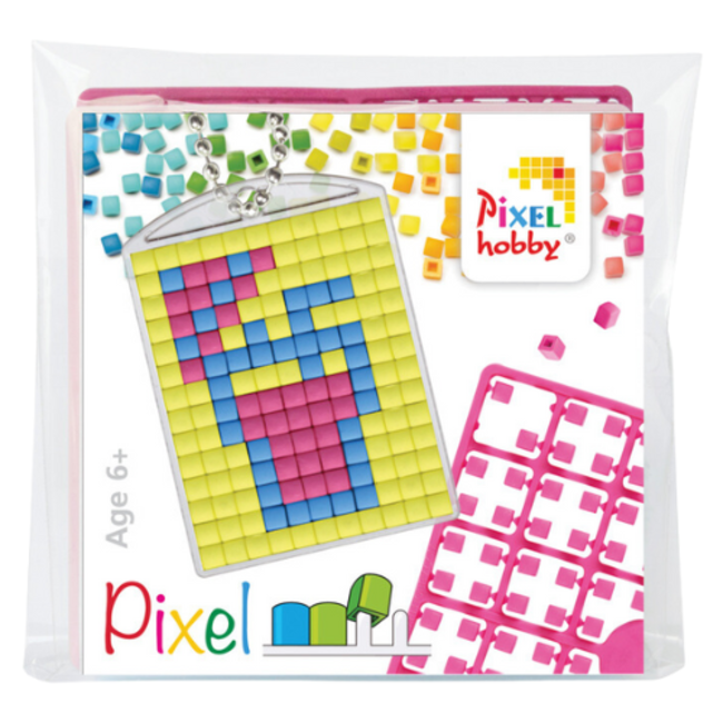Knutselen, Pixelhobby - Pixel sleutelhanger set Cocktail, 6+