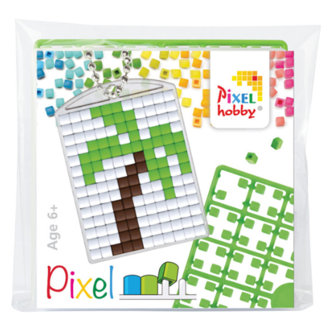 Pixelhobby Knutselen, Pixel sleuterhanger set Tropische palmboom, 6+
