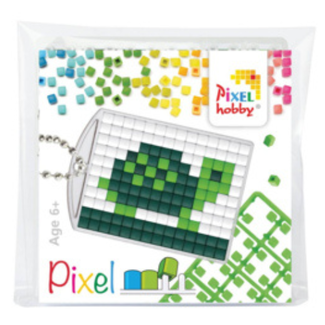 Knutselen, Pixelhobby - Pixel sleutelhanger set Schildpad, 6+