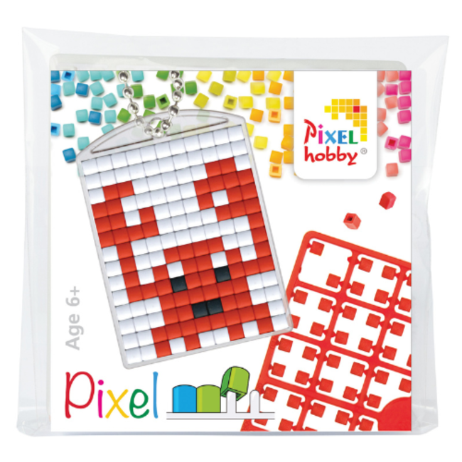 Pixelhobby Knutselen, Pixelhobby - Pixel sleutelhanger set Krab, 6+