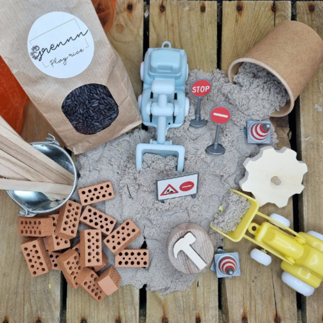 Sensorisch speelgoed, Sensory Bin - Speelset werkplaats 'Construction'