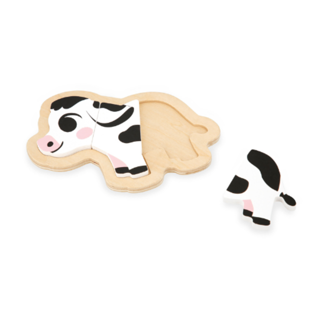 Janod Puzzels, Houten puzzel - set van 4 puzzels 2-3-4-5 stukken Boerderij, 18M+