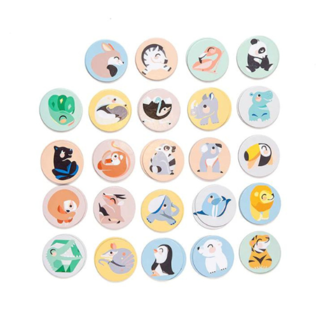 Petit Monkey Spellen, Kinderspellen - Memo dieren van de wereld, 3+