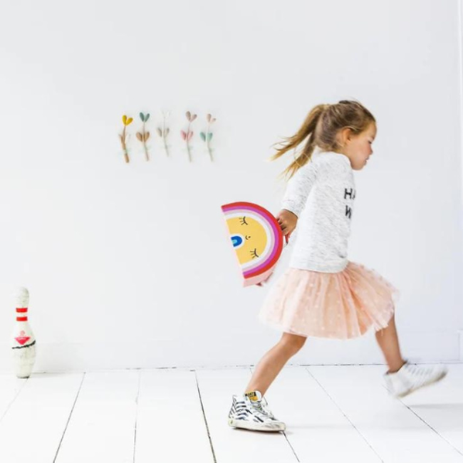 Petit Monkey Koffer - kinder koffer set van 3 stuks, panda, regenboog-zon, klein huisje-vogel