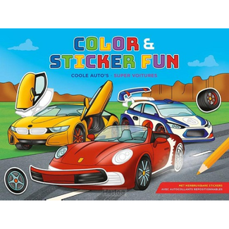 Deltas Boeken, Kleurboeken - Color & sticker fun - coole auto's