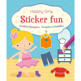 Deltas Boeken, stickerboeken - Happy Girls Sticker Fun - Aankleedpoppen