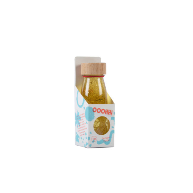 Petit Boum Sensorische fles - Sensory Bottle, Goud