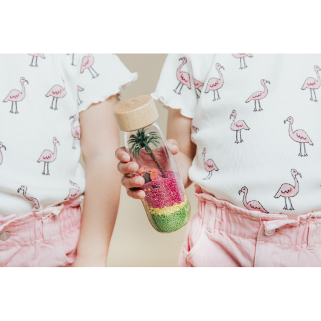 Petit Boum Sensorische fles - Spy Bottle, flamingo