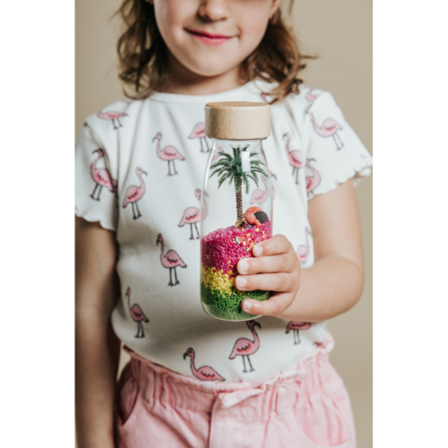 Petit Boum Sensorische fles - Spy Bottle, flamingo