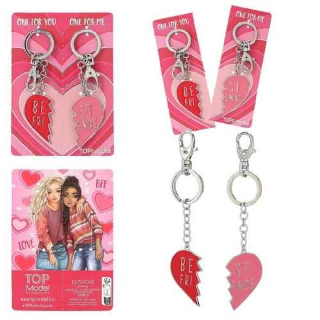 TOPModel Accessoires - TOPModel sleutelhangers hart BFF, assorti