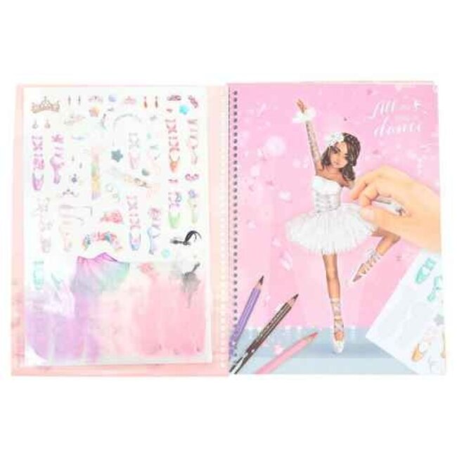 TOPModel Boeken, Kleurboeken - TOPModel Create your TOPModel kleurboek met stickers, Ballet