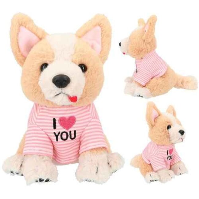TOPModel Knuffels - TOPModel knuffel hond Corgi Lotti, 18cm