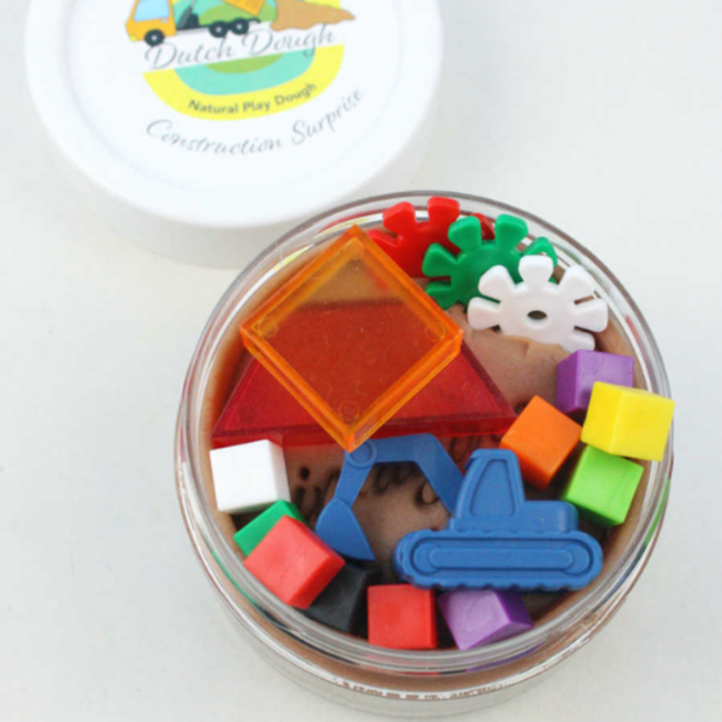 Dutch Dough Natuurlijke Speelklei - Construction Surprise, 250 gr.