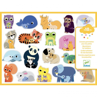 Djeco Knutselen - Stickers, Moeder en Babydieren