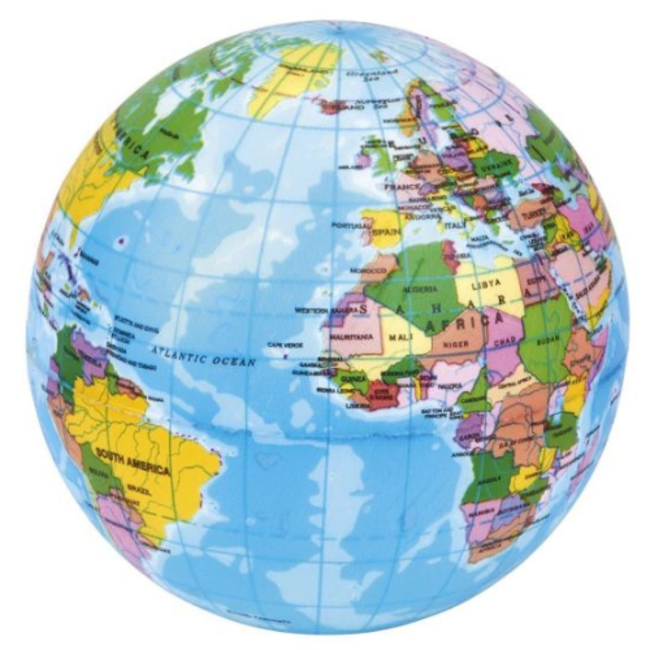 moses. Verlag Klein speelgoed - (soft) Bal wereldbol, 7cm