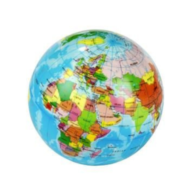Klein speelgoed - (soft) Bal wereldbol,10 cm