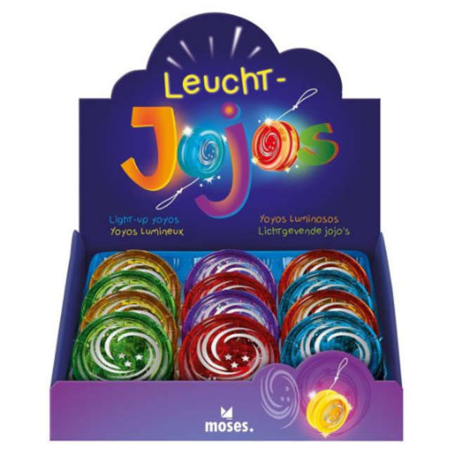 Lichtgevende LED jojo 6 assorti