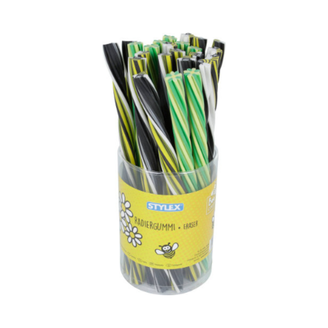 Knutselen, Accessoires - Gedraaide gummen, assorti, Bijen/bloemen