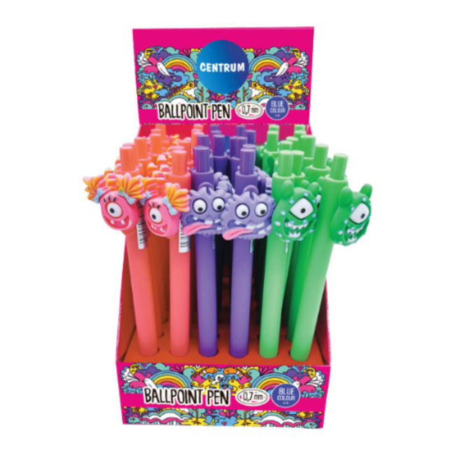 Knutselen, Accessoires - Pen met monster, assorti