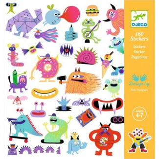 Djeco Knutselen, Stickers - Monsters, 160 Monstres, 4-7