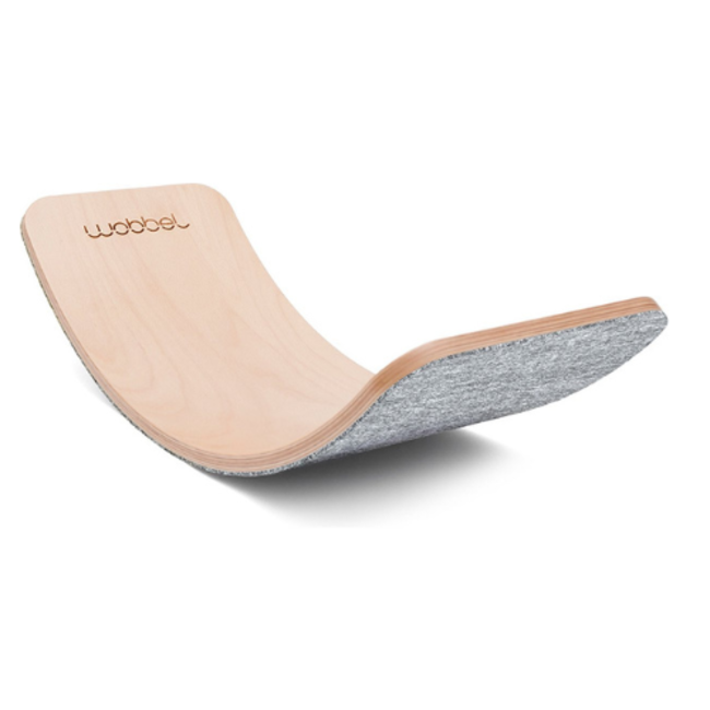 Wobbel Pro Blank gelakt (incl. vilt) - Baby Muis (lichtgrijs)