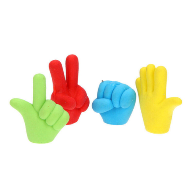 Knutselen, Accessoires - Gum gekleurd handje, assorti