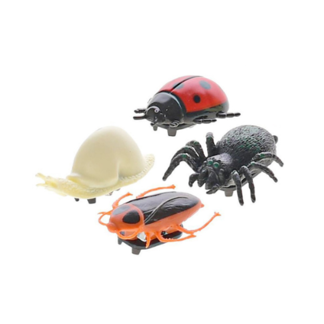 Klein speelgoed - Raamkruiper insecten, 4 st.